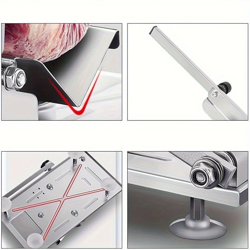 Adjustable Meat, Fruit & Vegetable Slicer With Stainless Steel Blades