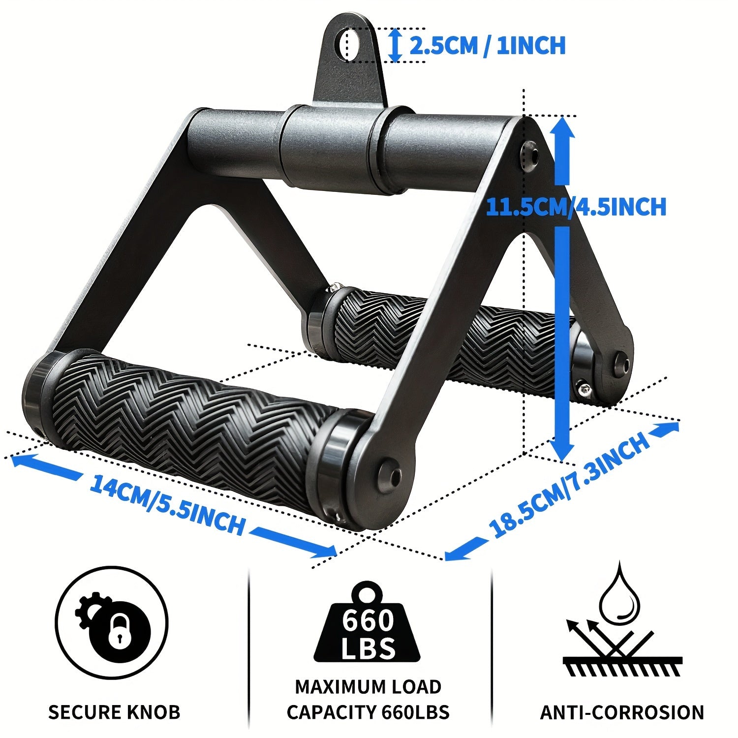 660 Lbs Max Load Universal Iron Machine Handle Attachment(Black)