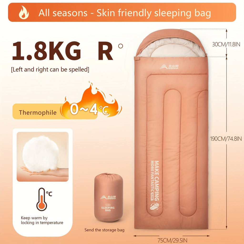 Warm Oval Sleeping Bag with Hat