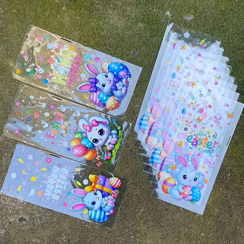 Easter Bunny & Egg Plastic Gift Bags (50pcs)