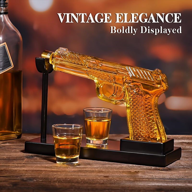 Gun Whiskey Decanter Set with Shot Glasses