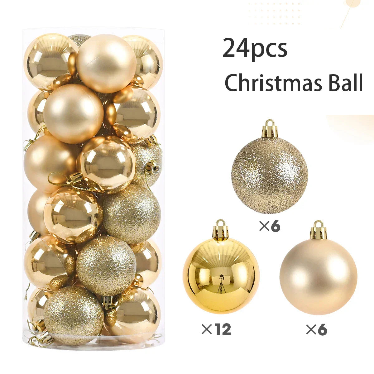 Christmas Tree Ornaments Ball Set (24Pcs)