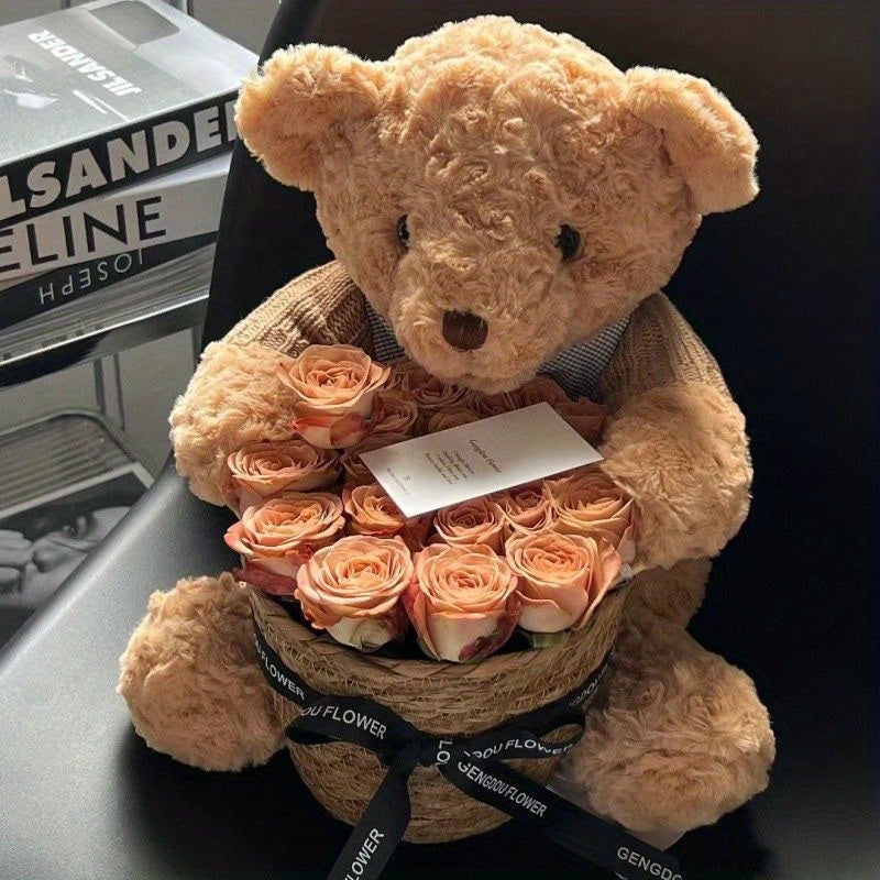 Teddy Bear Plush Doll With Birthday Hat