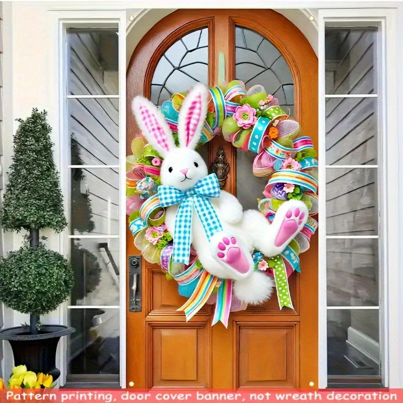 Easter Bunny Wreath Indoor/Outdoor Decorative Door Hanging
