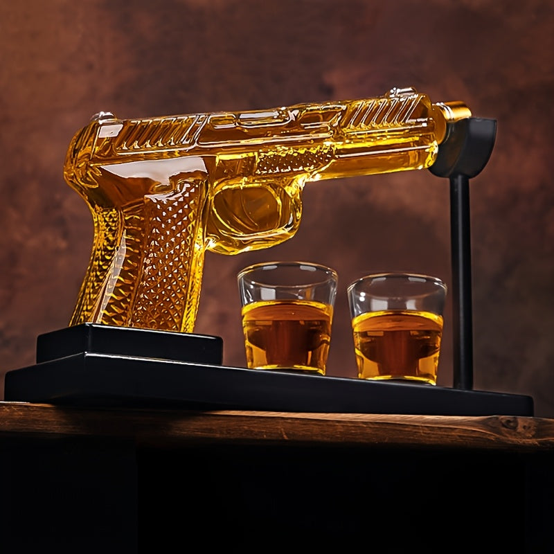Gun Whiskey Decanter Set with Shot Glasses