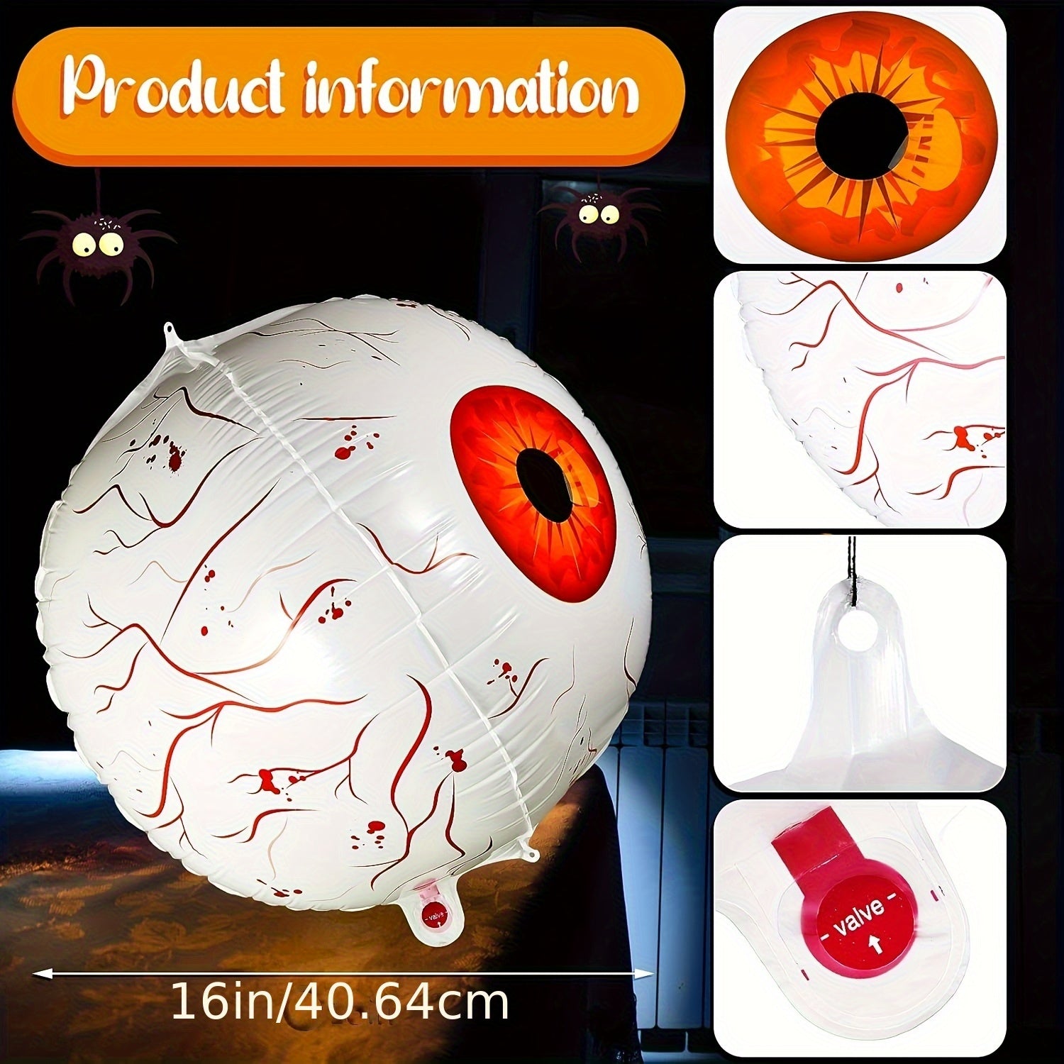 Realistic Eye Balloons Halloween Party Decor (12pcs)