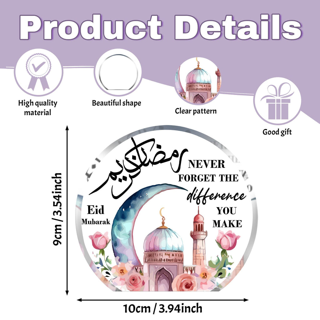 Eid Celebration Acrylic Decor Star & Moon Design