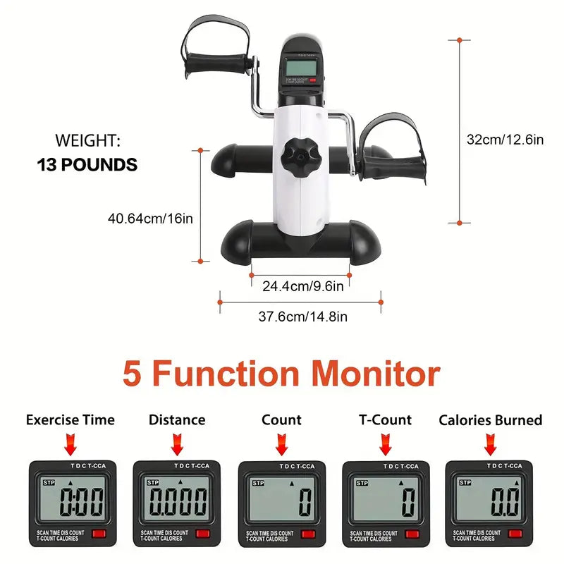 Undertable Mini Bicycle Pedal Exercise Machine for Home Fitness