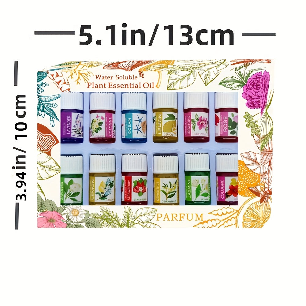 12 Bottles Essential Oil Humidifier Aromatherapy Set