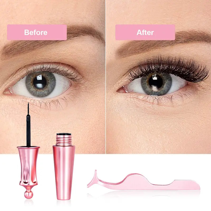 5 Pairs Magnetic Eyelashes And Eyeliner Kit Reusable 3D Magnetic False Lashes Extension No Glue Needed