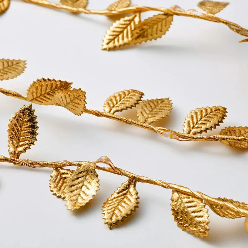 Golden Leaves String Fairy Lights - 2M 20Led