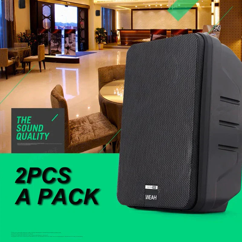 100W 5-Inch Full Range Bookshelf Speakers (Black)