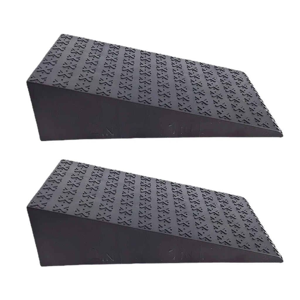 2Pcs Squat Wedge Heel & Calf Stretcher Board (Black)