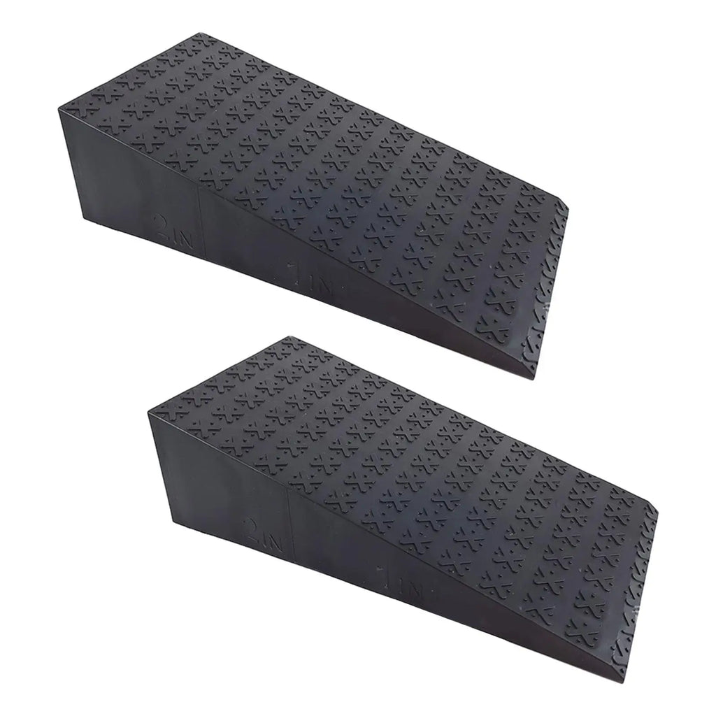 2Pcs Squat Wedge Heel & Calf Stretcher Board (Black)