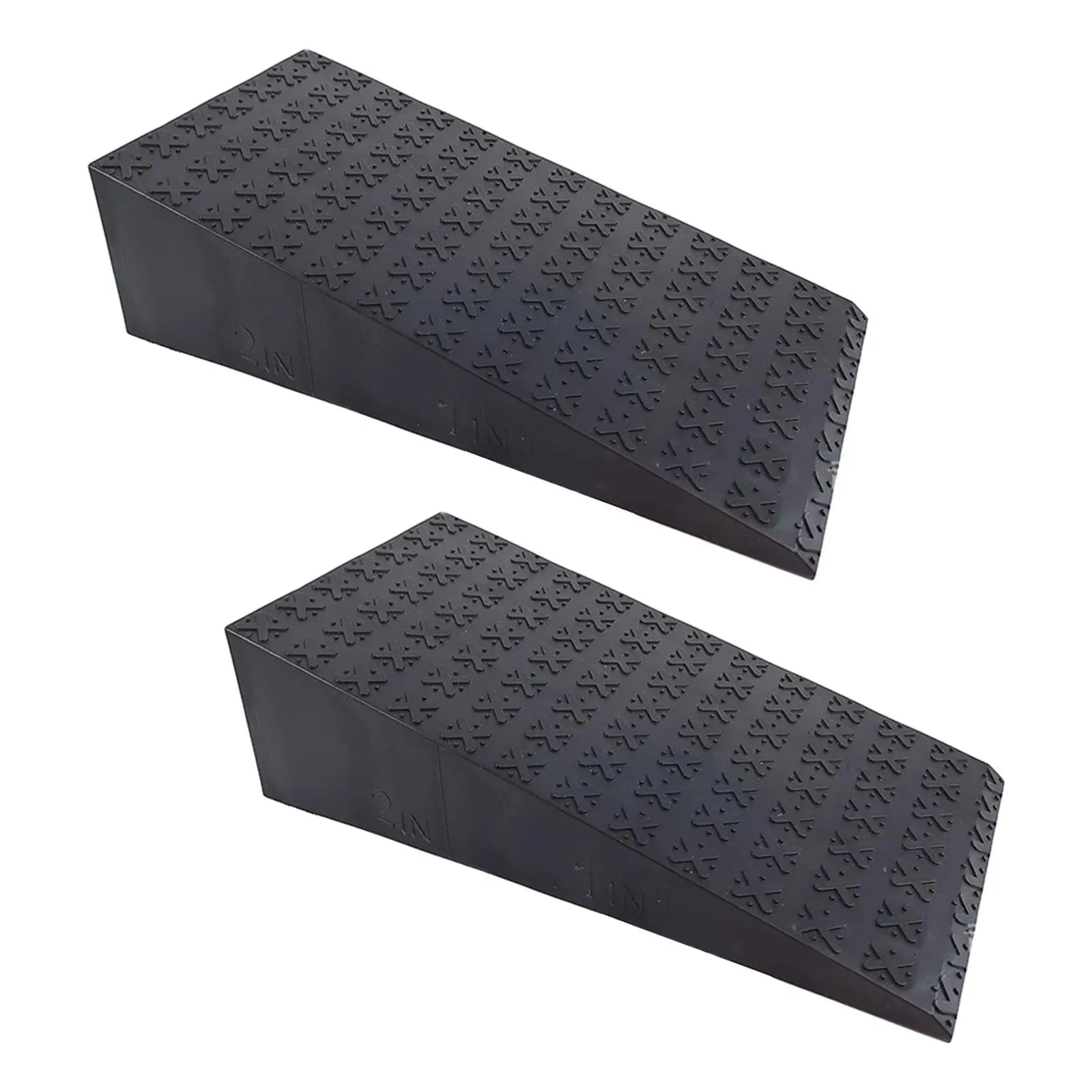 2Pcs Squat Wedge Heel & Calf Stretcher Board (Black)