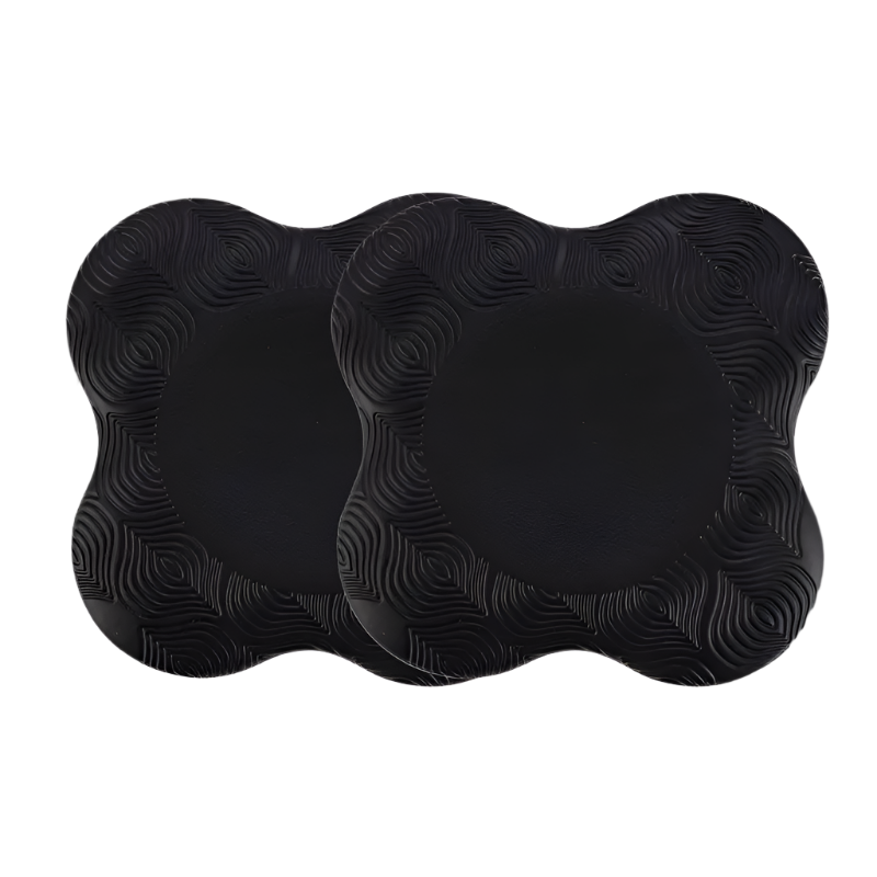 2Pcs Yoga Knee Pads Extra Cushioning Black