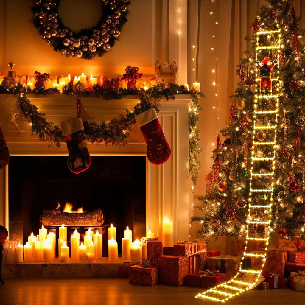 3M Santa Claus Climbing Ladder With Warm Lights