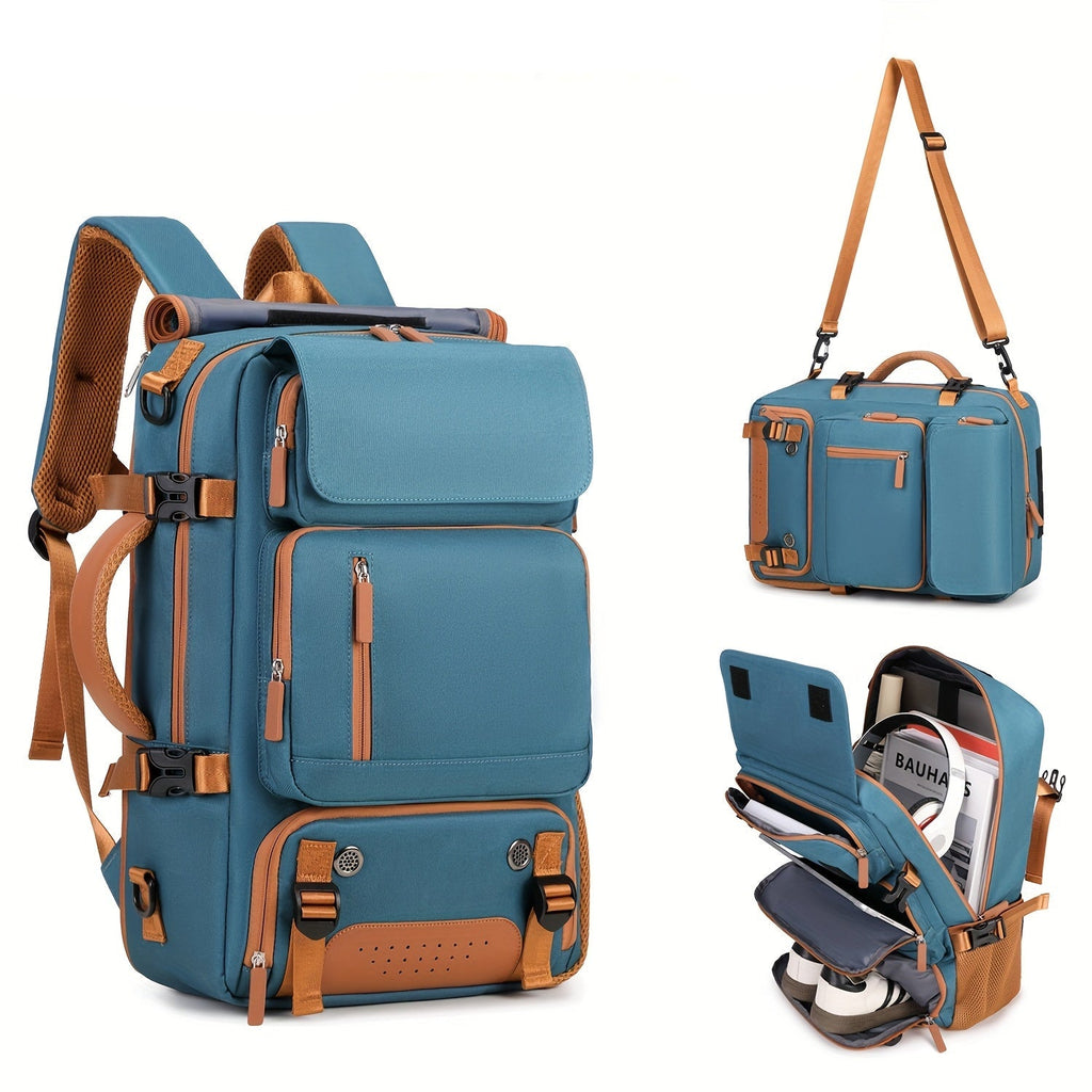 Men's Multifunctional Laptop Backpack with Shoe Compartment