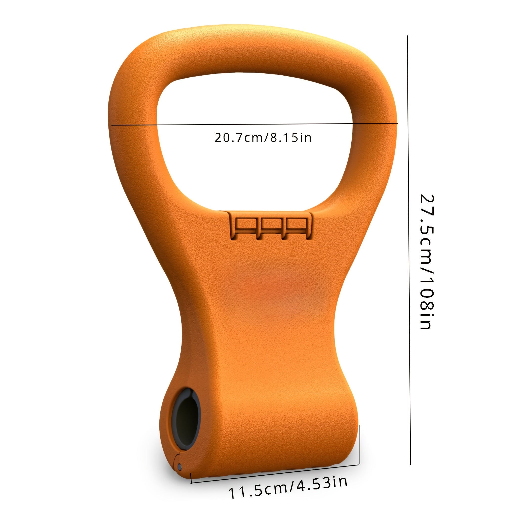1Pc Fitness Adjustable Kettlebell Grip - Portable Weightlifting Handle(Orange)