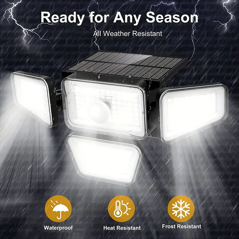 1pc Solar Garden Light Outdoor - 270 LEDs Solar Wall Light with Motion Sensor