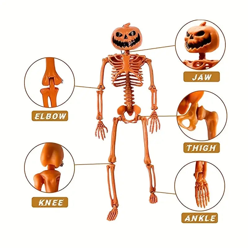 Harvest of the Macabre: Pumpkin Skull Display Stand