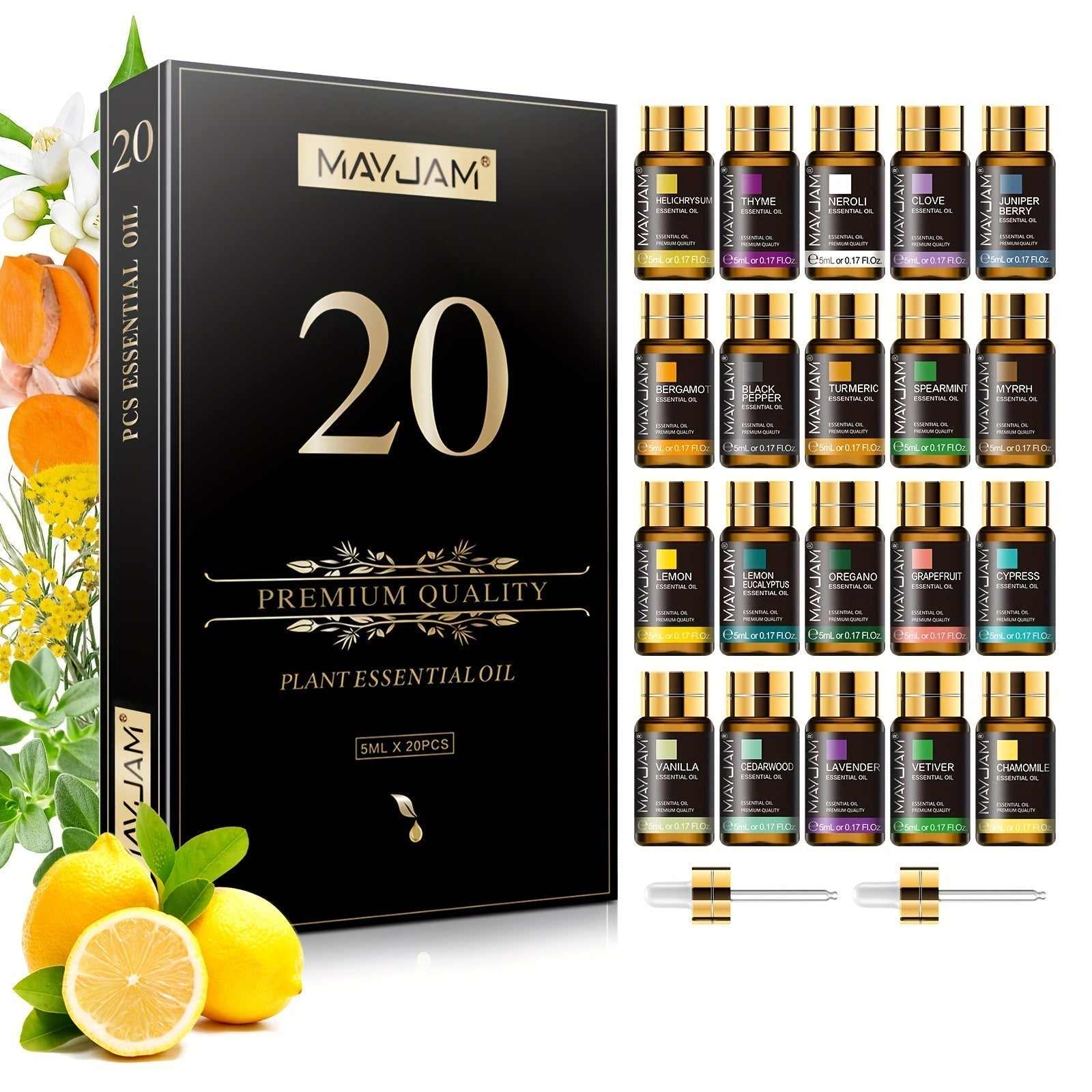 20Pcs Essential Oils Gift Set Alcohol-Free