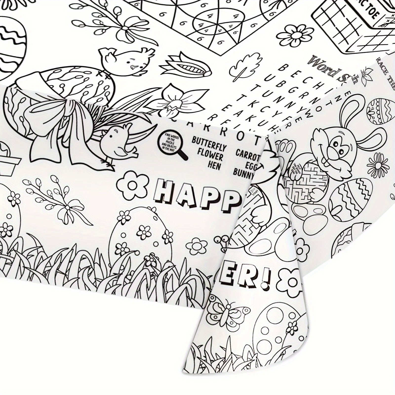 Classic Easter Coloring Table Cover 274x137cm