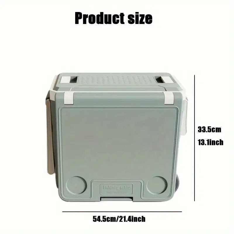 32L Portable Outdoor Cooler Box & Folding Table Chair Set