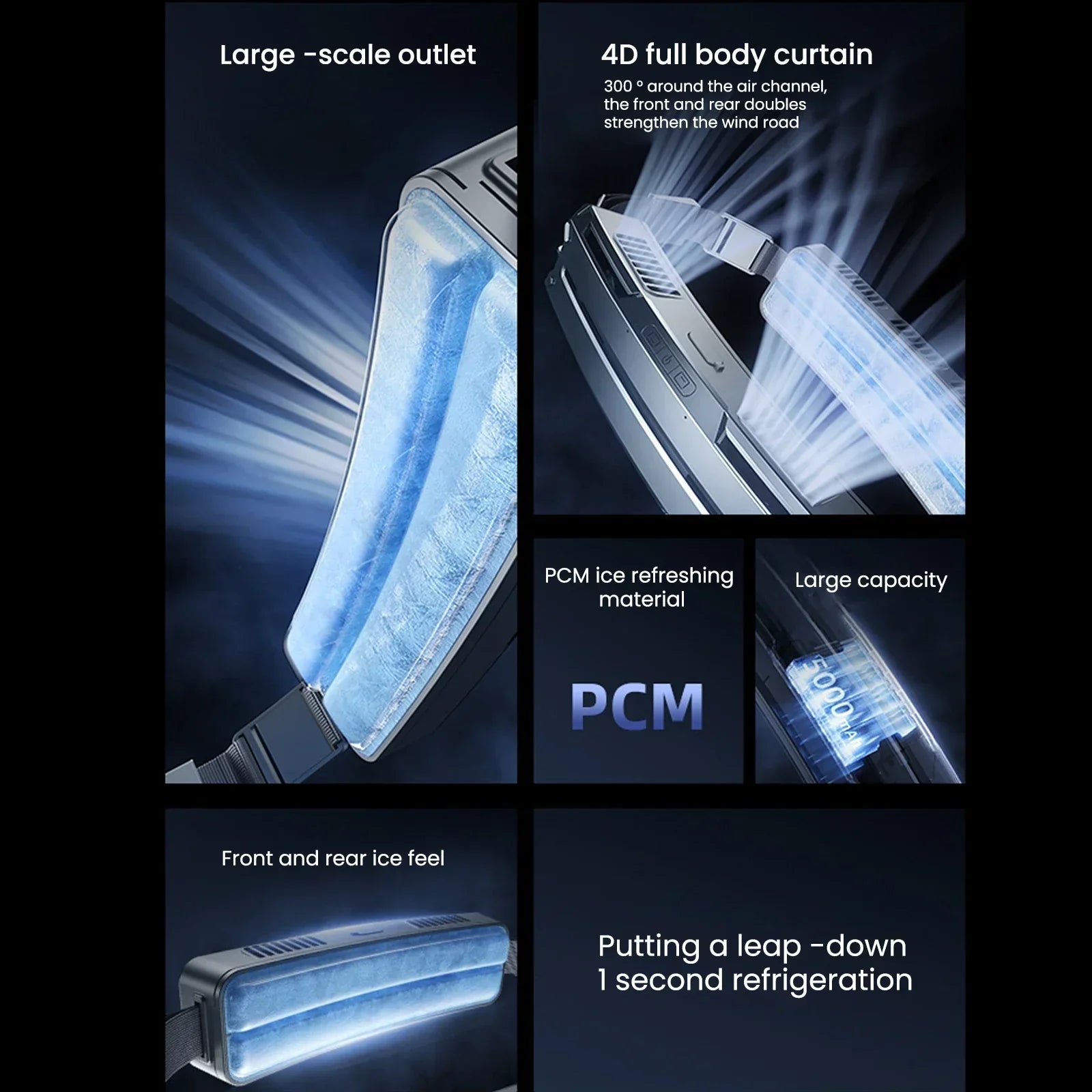 Smart Portable Ice Belt Fan Usb Cooling Summer Fan