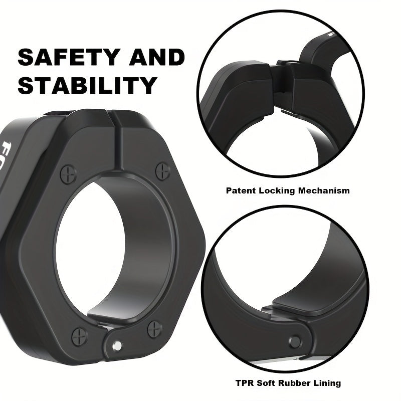 Olympic Barbell Collars – Quick-Release Locking Barbell Clips for 2-Inch Weight Bars (1 Pair)