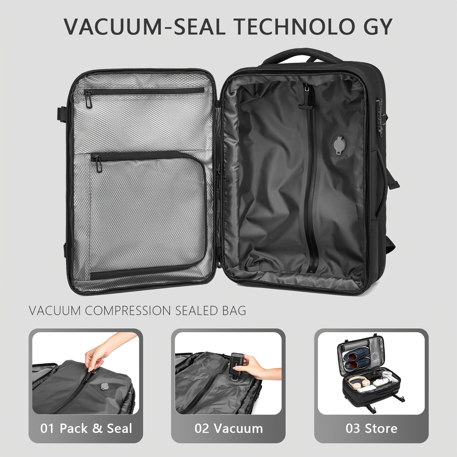 Travel Backpack with Pump & Laptop Compartment