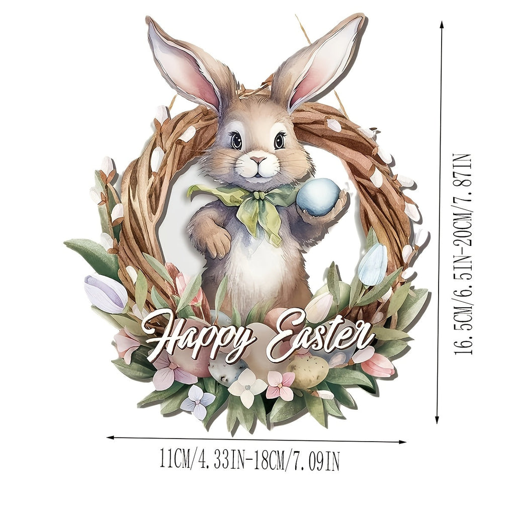 Easter Bunny Wreath Door Hanger For Holiday Decor