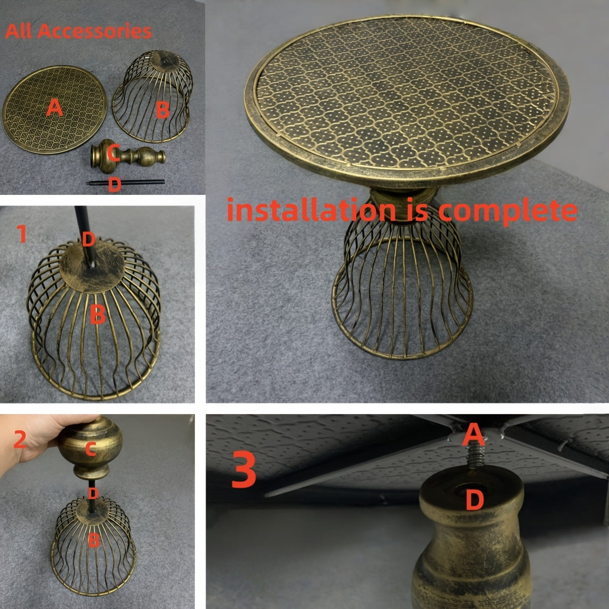 Round Metal Table Courtyard Antique Bronze