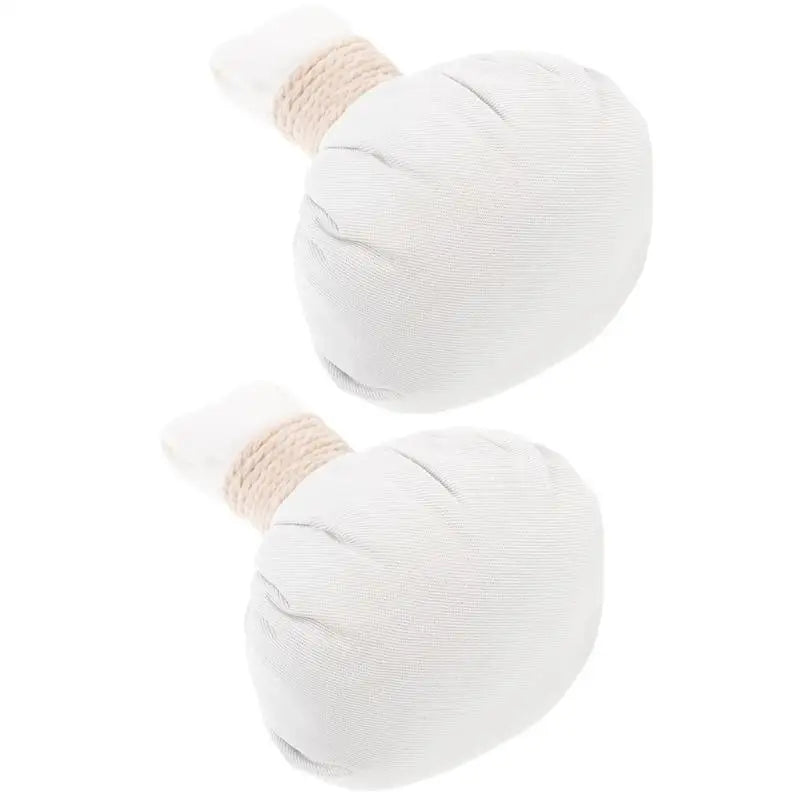 2Pcs Herbal Massage Pouches Spa Compress Balls White
