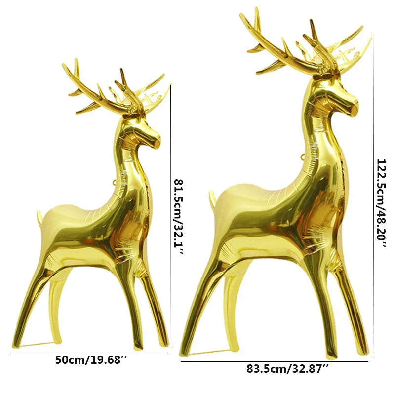 Christmas Elk Foil Balloons Party Decor (2Pcs)