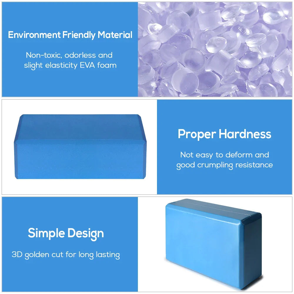 Yoga Block And Strap Set For Stability