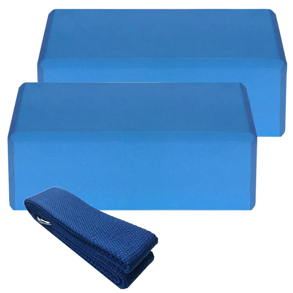 Yoga Block And Strap Set For Stability