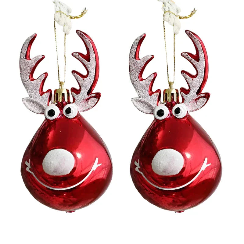 Elk Christmas Tree Bauble Ornaments (2Pcs)
