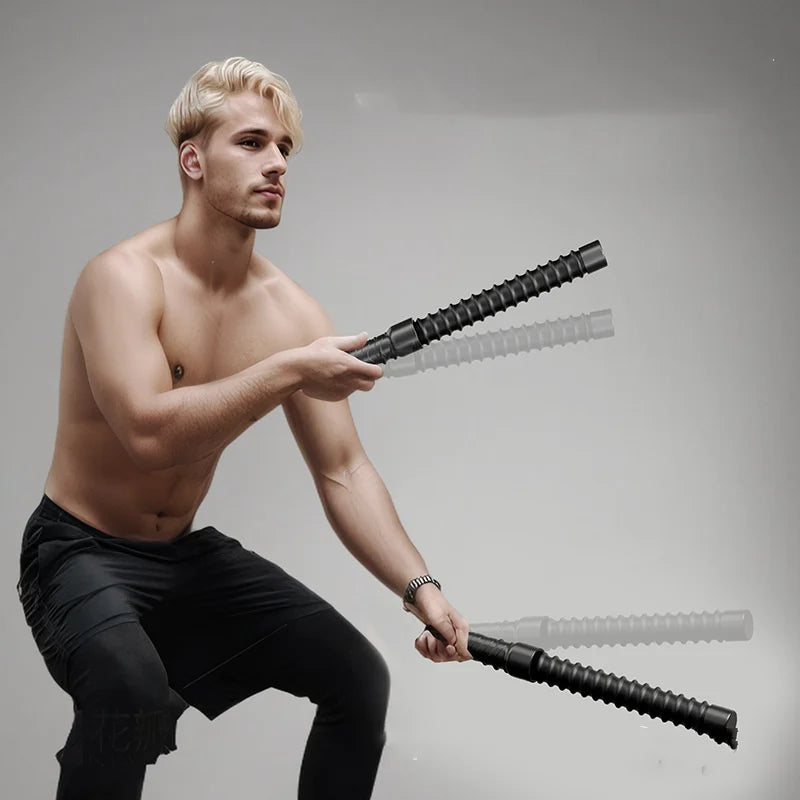2Pcs Battle Rope Elastic Strength Training & Fitness Black