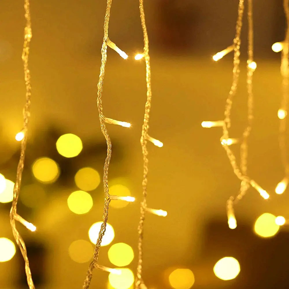 Led String Lights Christmas Curtain Fairy Garland