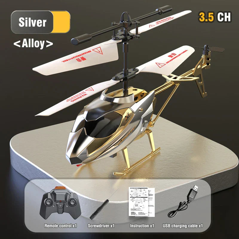 Rc Helicopter Lights Remote Control Aircraft For Kids