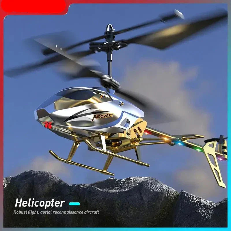 Rc Helicopter Lights Remote Control Aircraft For Kids