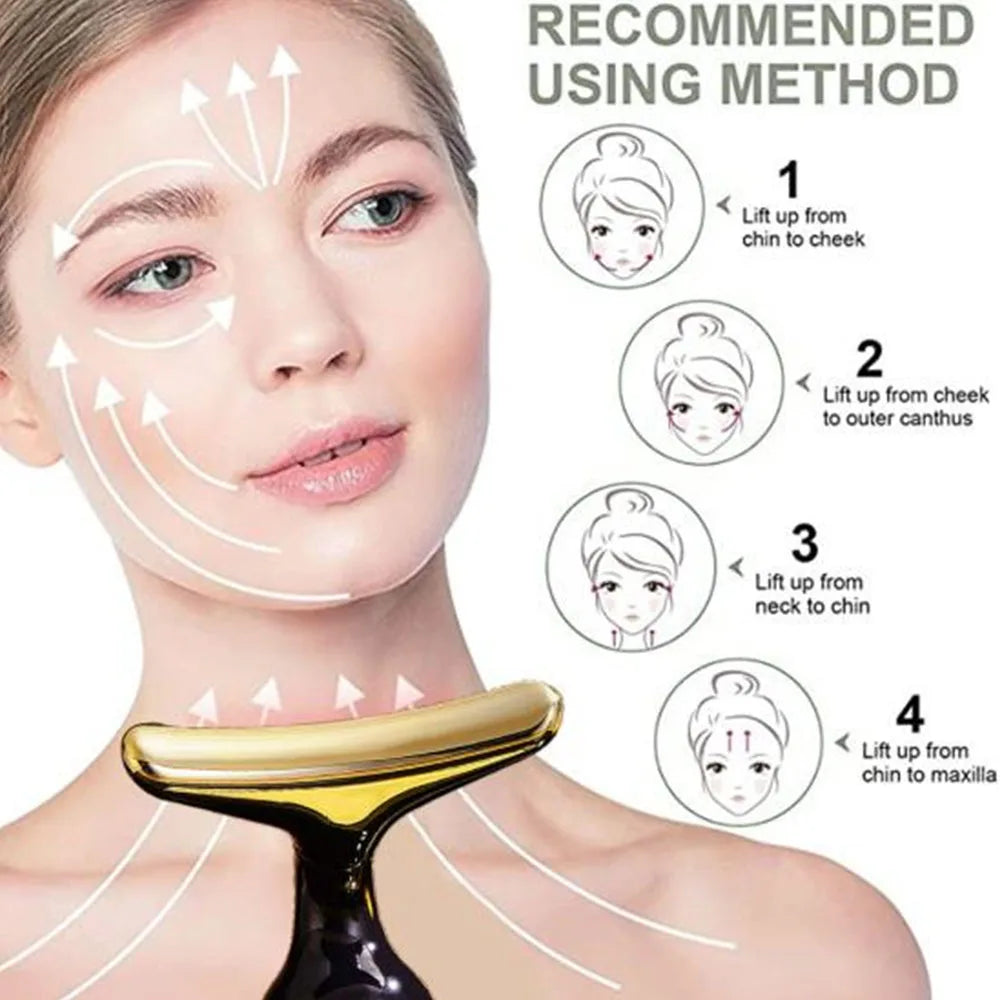 3-In-1 Face Massager V-Line Lifting & Anti-Aging Black