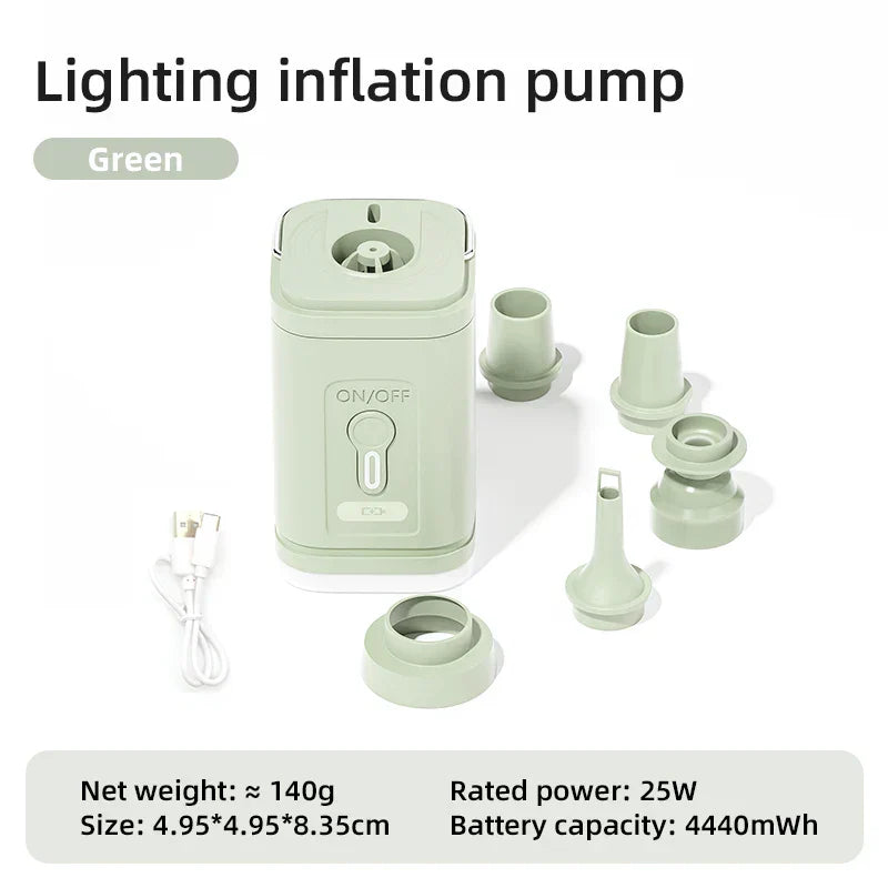 3-In-1 Mini Wireless Air Compressor With Lights