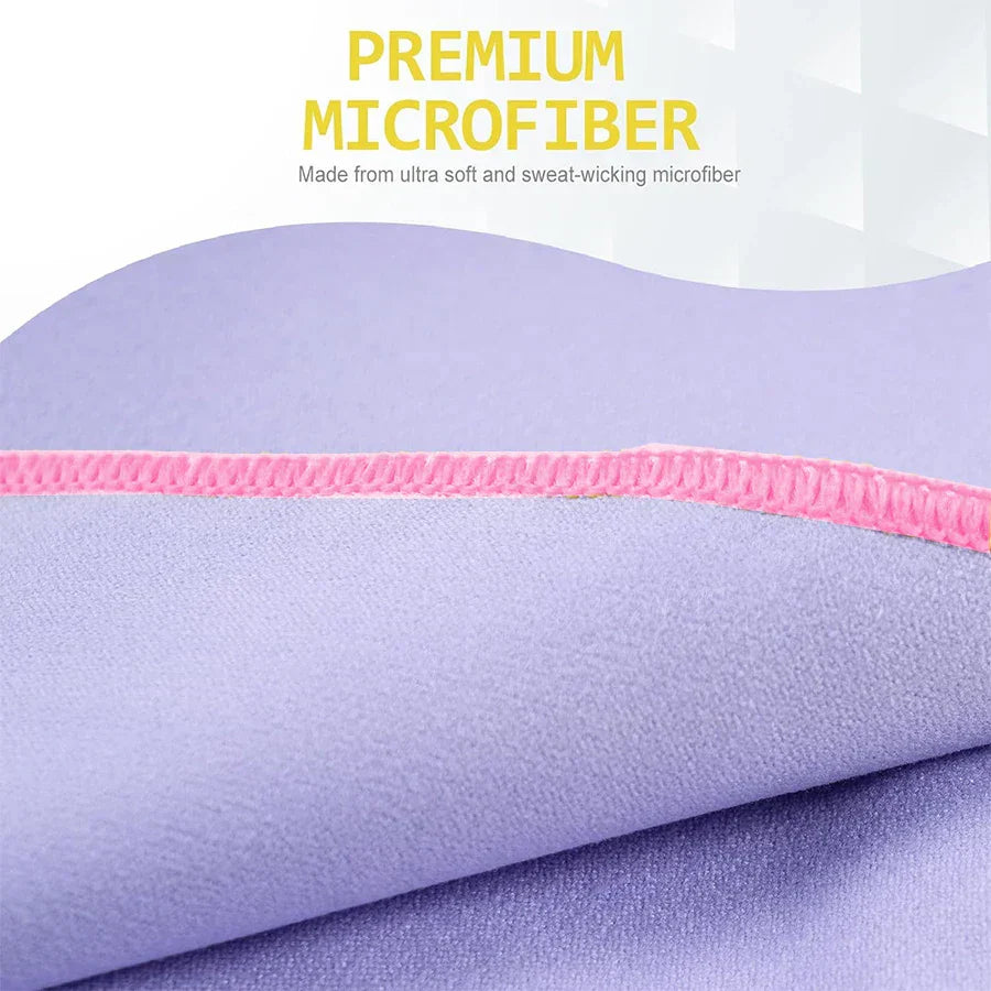 3 Piece Towel Set For Fitness & Bath (Purple)