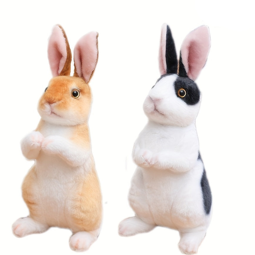 2Pcs Lifelike Bunny Plush Toy Set