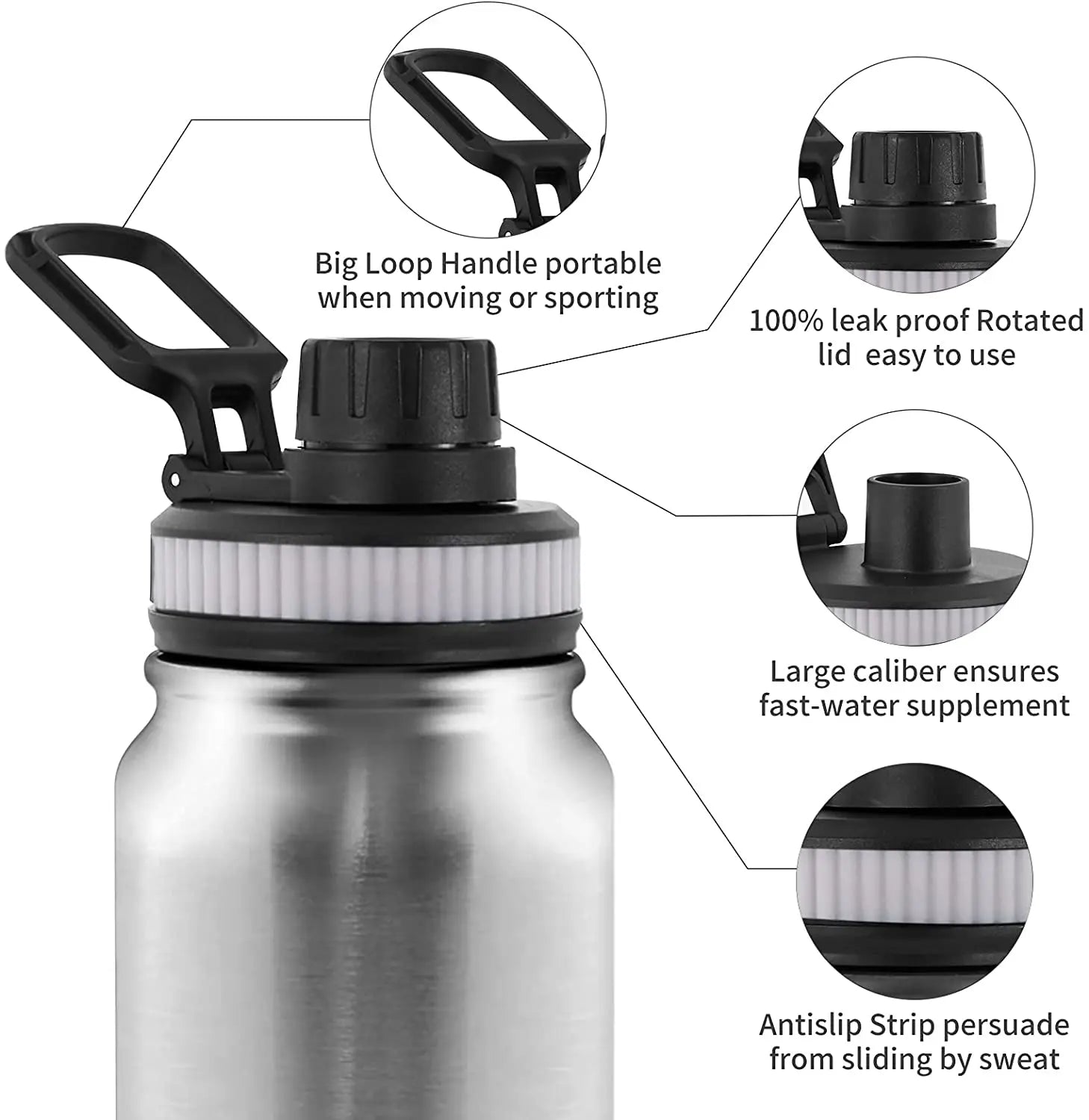 Water Bottle Stainless Steel Insulated (1000Ml)