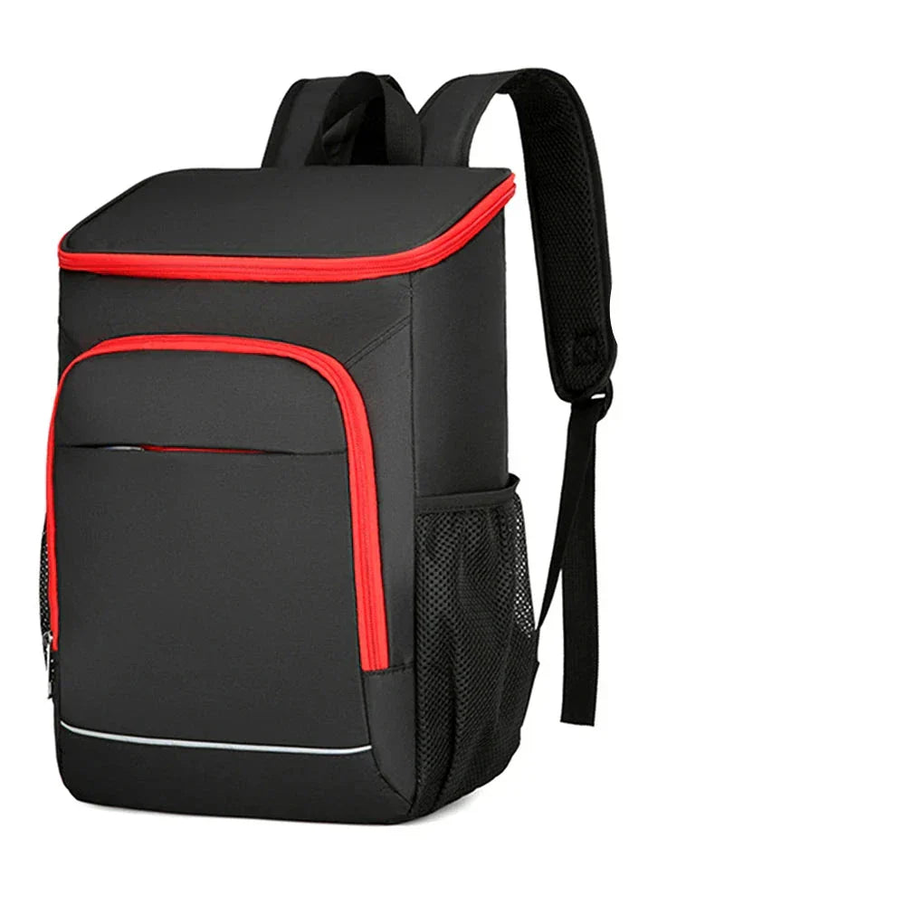 Leakproof Insulated Cooler Backpack For Camping Hiking (Red)