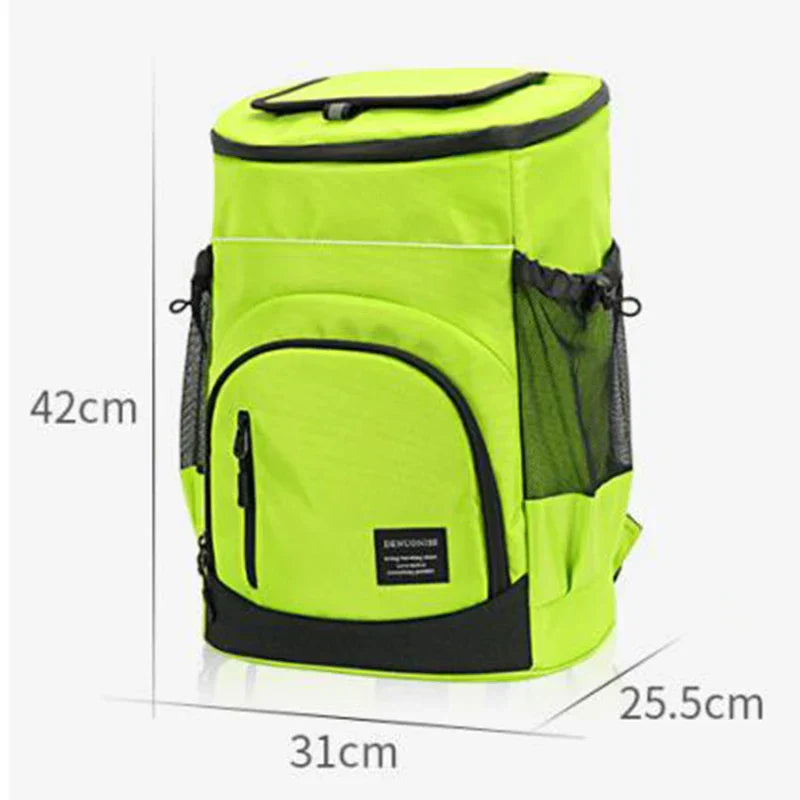 Insulated Cooler Backpack For Travel And Beach (Green)