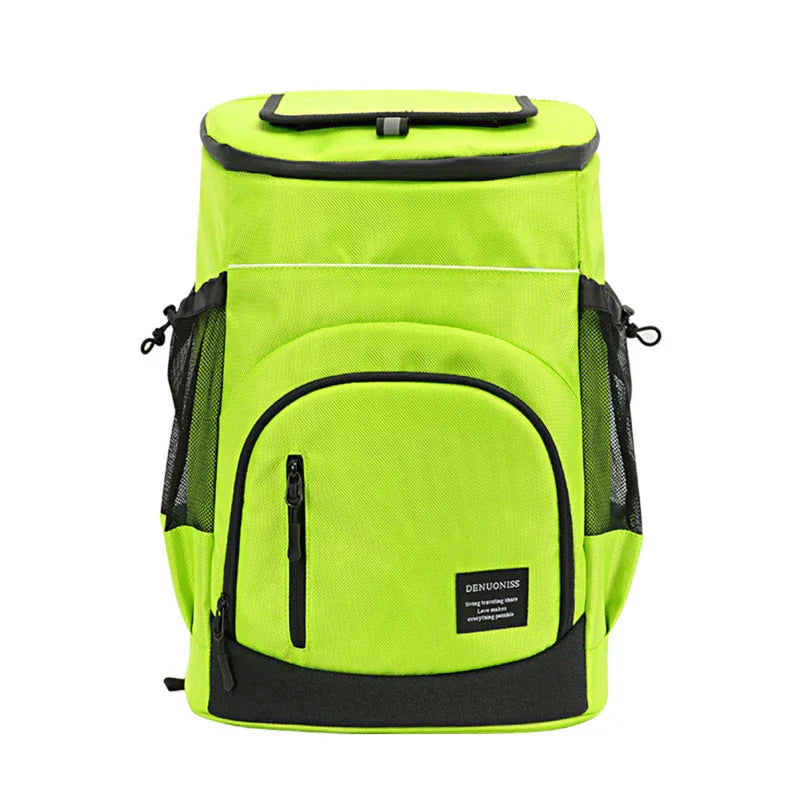 Insulated Cooler Backpack For Travel And Beach (Green)